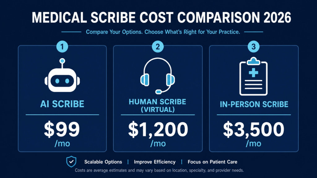 Rectangle 18136 virtual medical scribe pricing comparison 2026