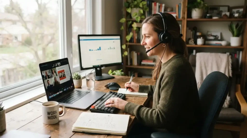 Virtual medical billing assistant working remotely on claim follow-ups
